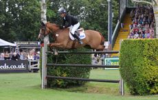 Trevor Breen and Loughnatousa WB win the 2015 Hickstead Derby