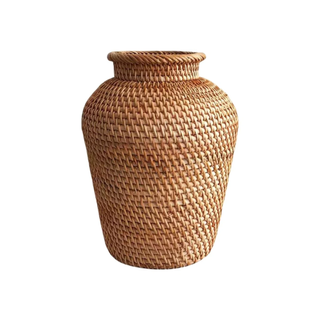 rattan flower vase