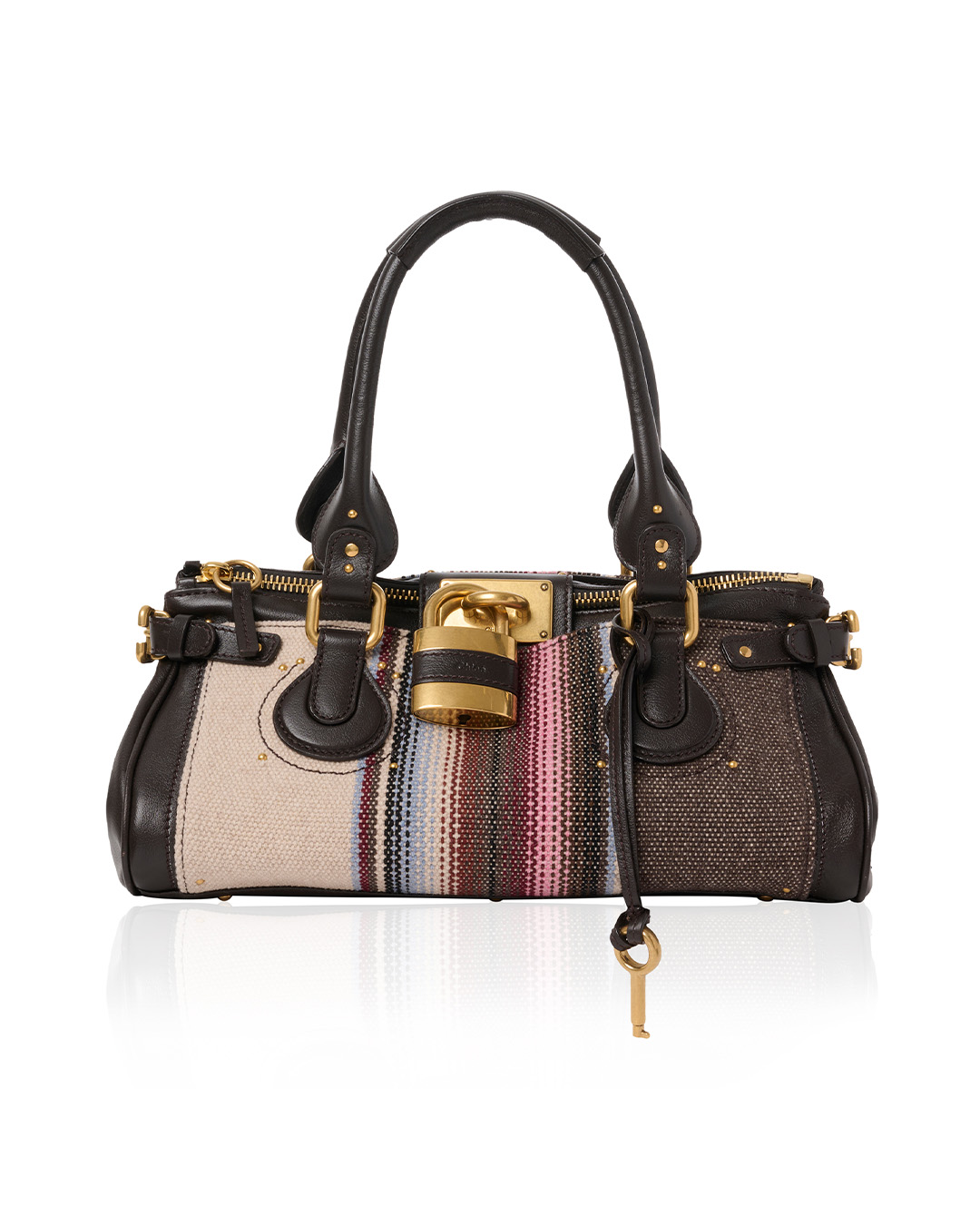 Chlo&eacute;, Paddington Leather-Trimmed Tweed Shoulder Bag