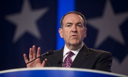 In a hypothetical 2012 matchup, former Arkansas governor Mike Huckabee leads Obama 52 -- 44 percent.