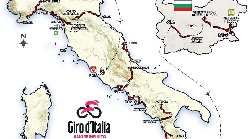Giro d&#039;Italia 2026 route map