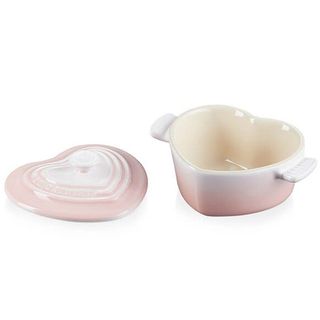 Heart shaped le creuset stoneware in pink