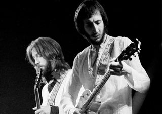 Eric Clapton and Pete Townshend onstage