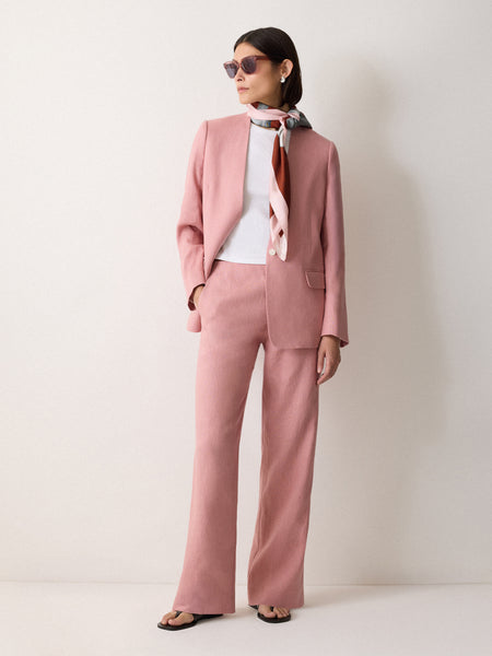 Linen Blake Trouser | Pink