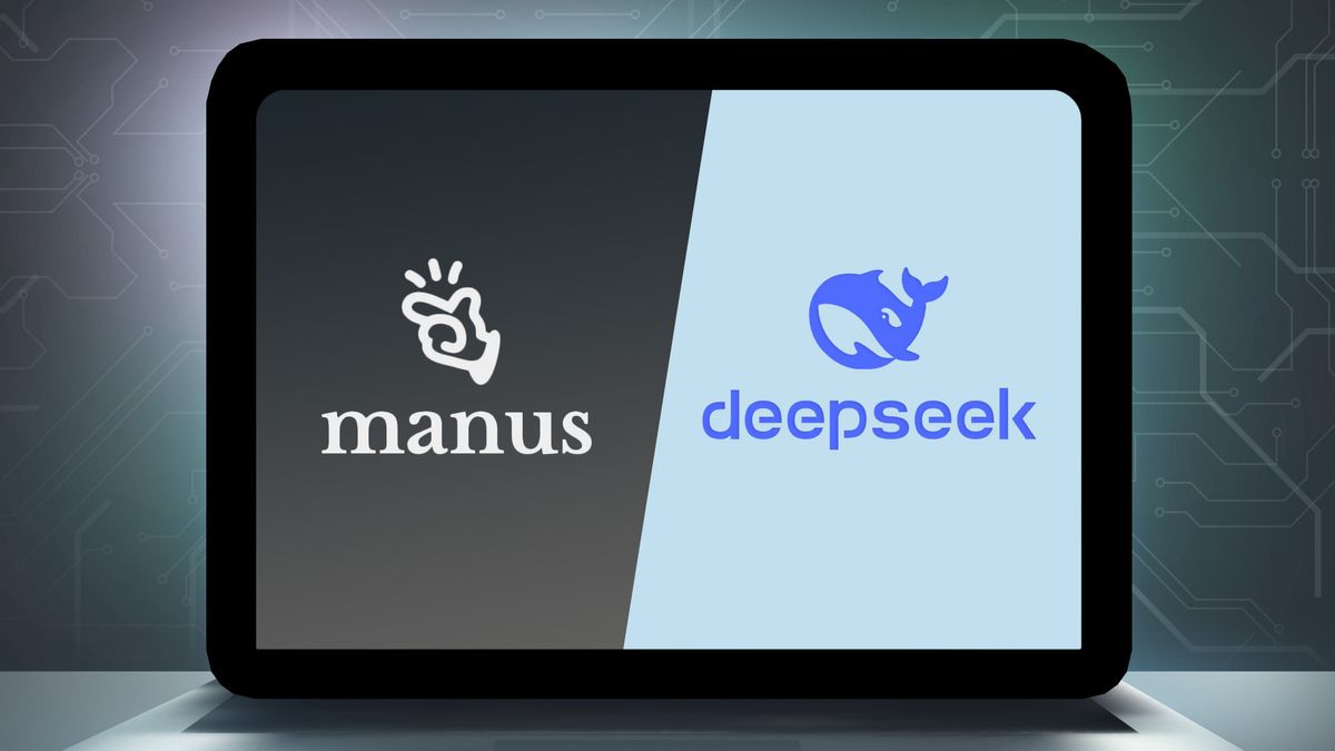 Manus vs. DeepSeek logos