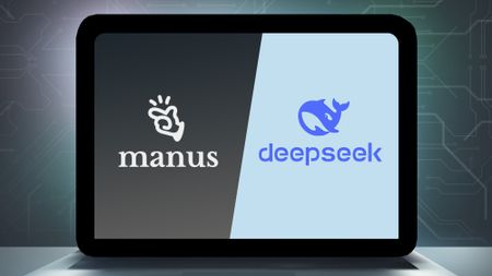 Manus vs. DeepSeek logos