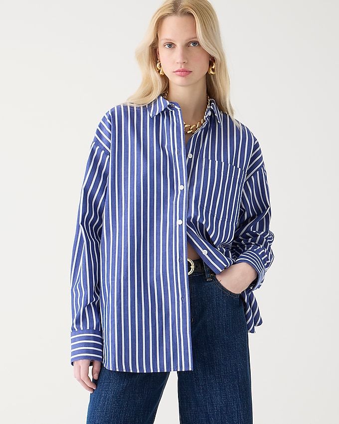 Étienne Oversized Shirt In Striped Lightweight Oxford