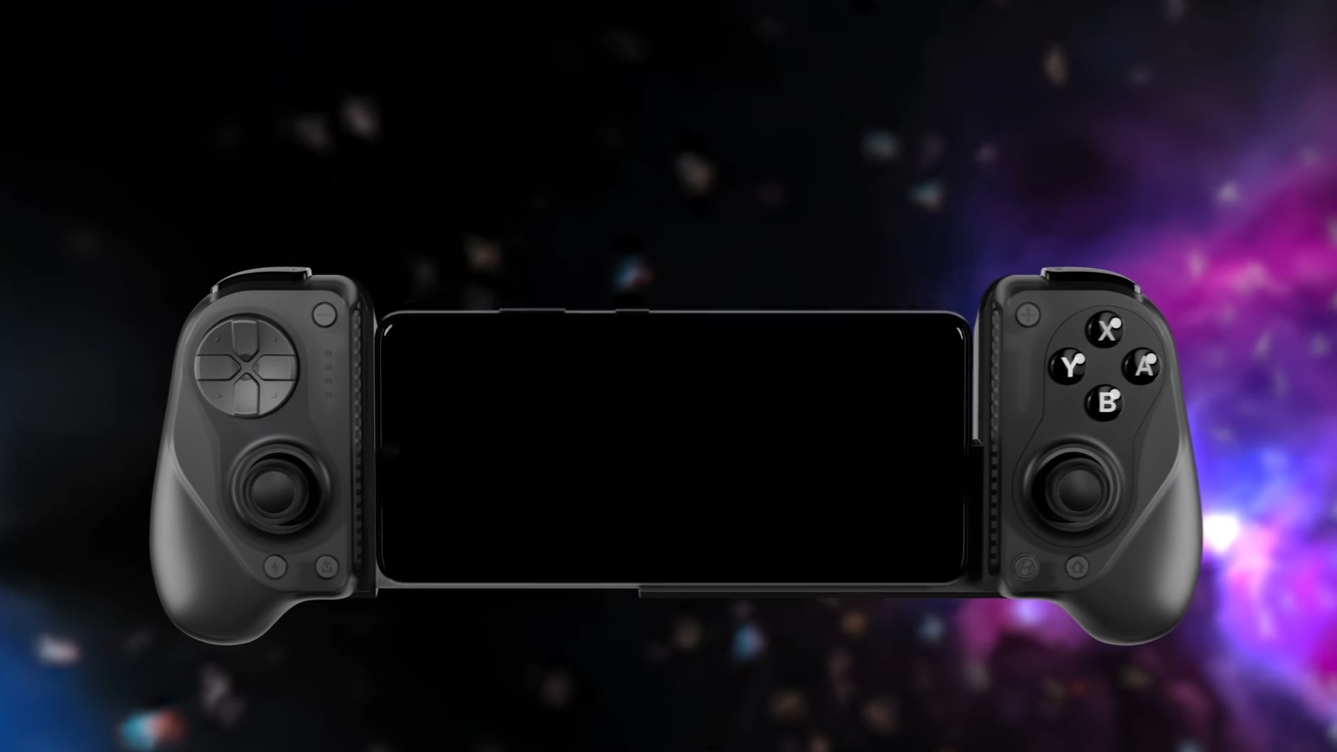 The X5 Alteron controller holding a phone