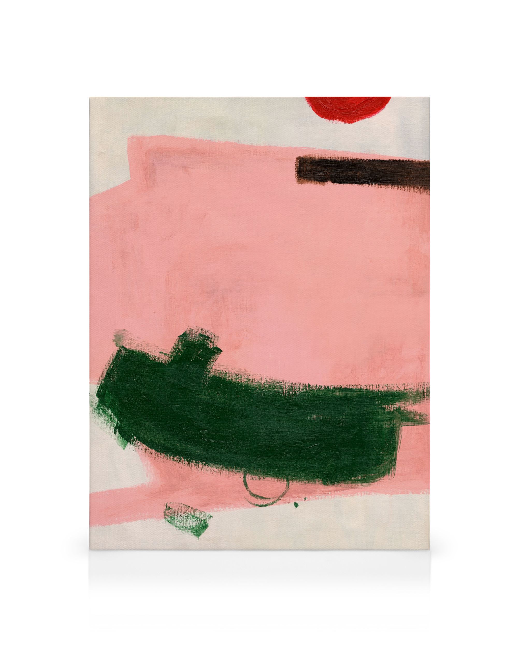 Green Strokes Canvas Print 30x40 Cm