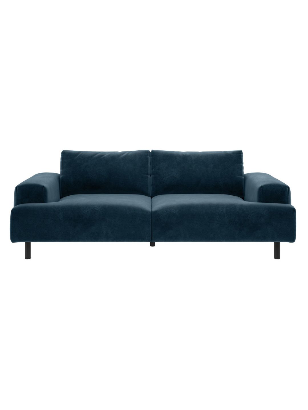 Habitat, Habitat Julien Velvet 3 Seater Sofa - Navy Blue