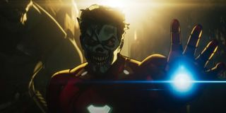 Zombie Tony Stark raises his repulsor glove in Marvel Studios' What If...?