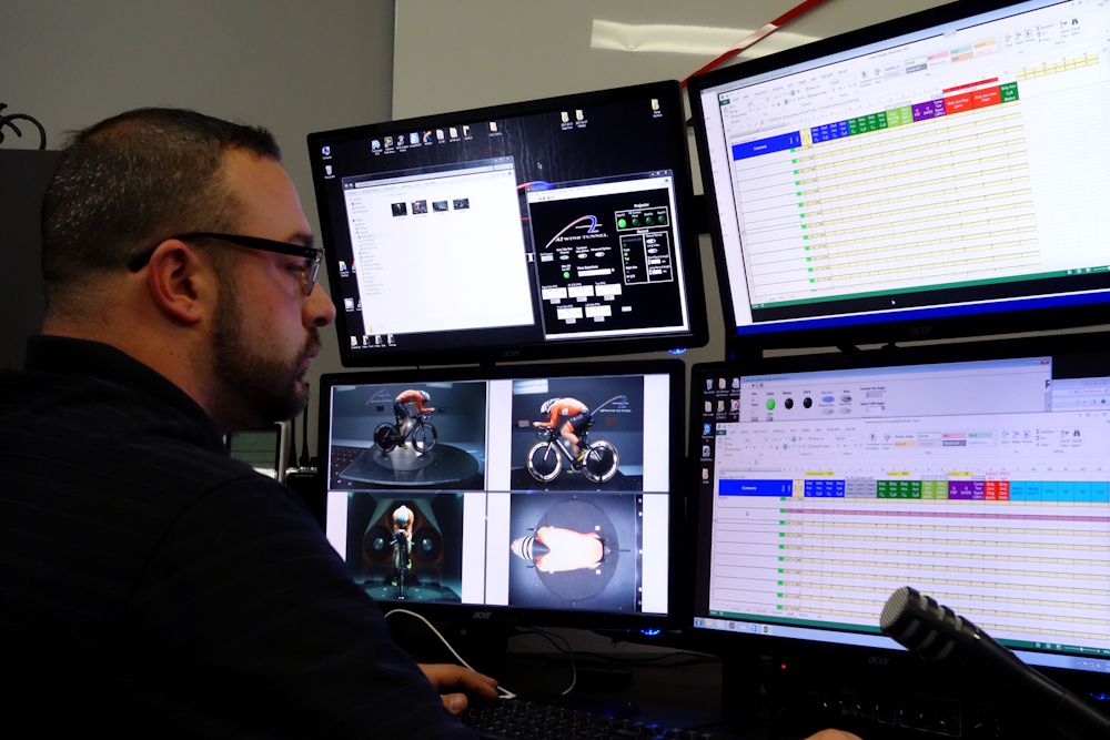 Geoff Eaker is the man in charge at the A2 Wind Tunnel and keeps a close eye on the data.