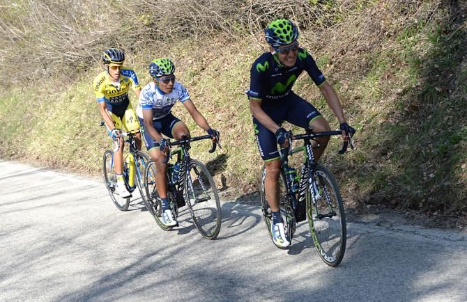 Quintana's teammate helps to shred the peloton