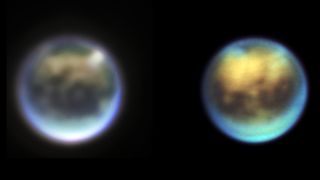 James Webb Space Telescope image of clouds over Titan