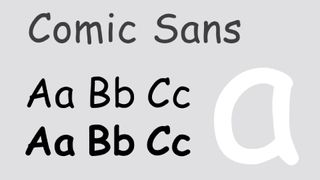 Type specimen of Comic Sans