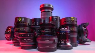 third-party lenses on a tabletop