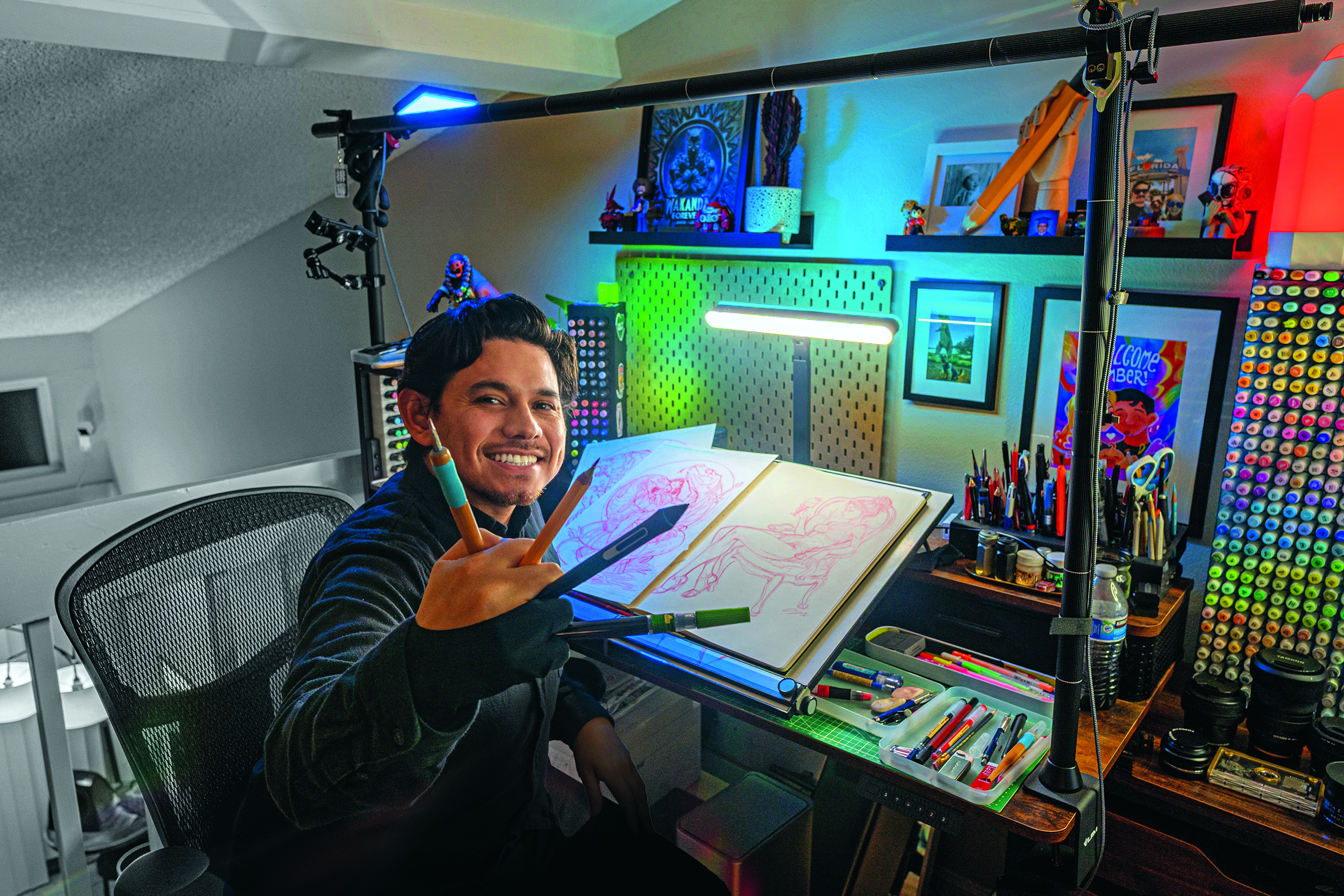 Geizi Guevara's art studio