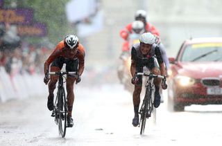 Lizzie Deignan sprints to second at the London Olympics in 2012