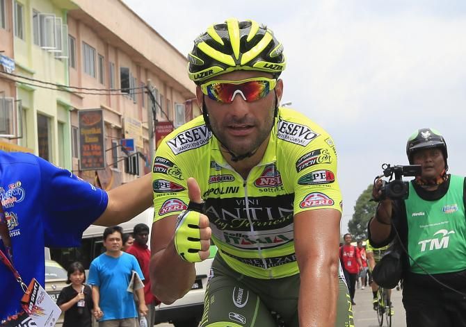 Thumbs-up from the stage winner Francesco Chicchi