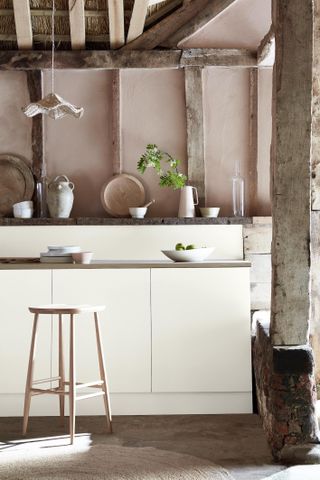 a kitchen painted with sustainable water-based paint