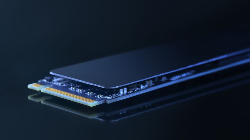 SSD against a blue black background