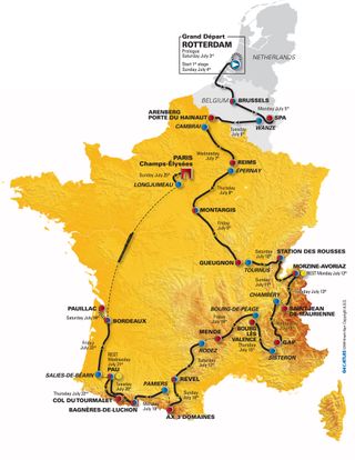 Tour de France 2010 overall map