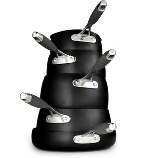 Lakeland Hard Anodised Bell Shaped 5-Piece Pan Set