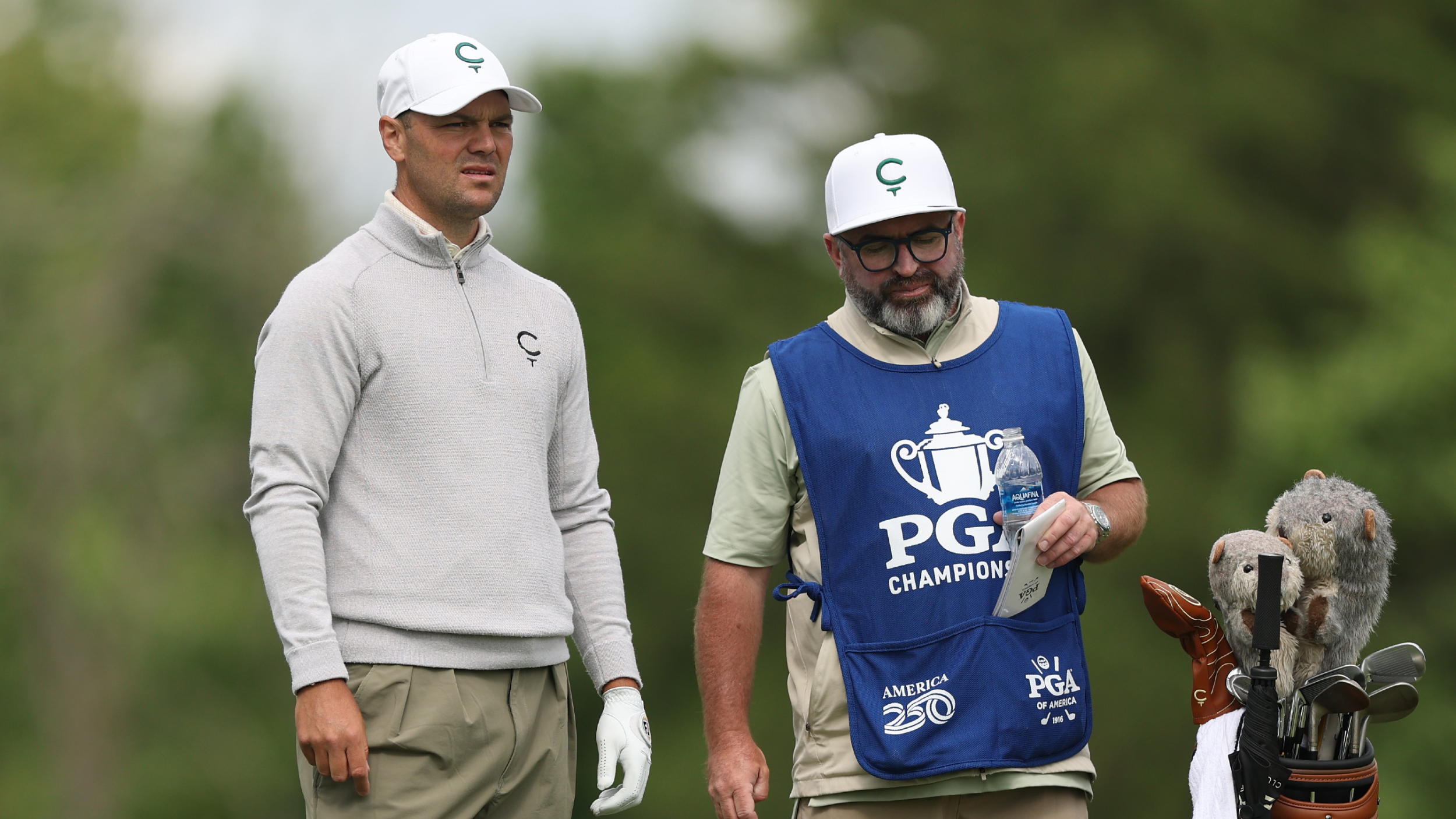 Martin Kaymer and his caddie during the PGA Championship