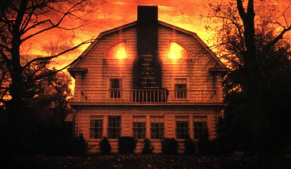 The Amityville Horror Movie Lit Up House GET OUT Adult T Shirt 