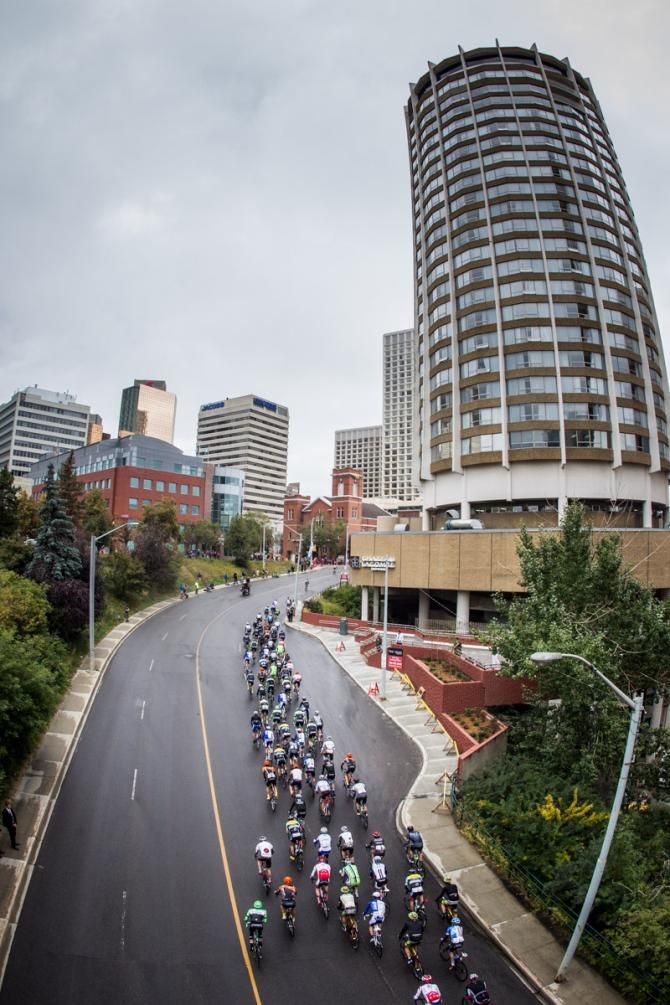 The group heads up the Bellamy Hill climb