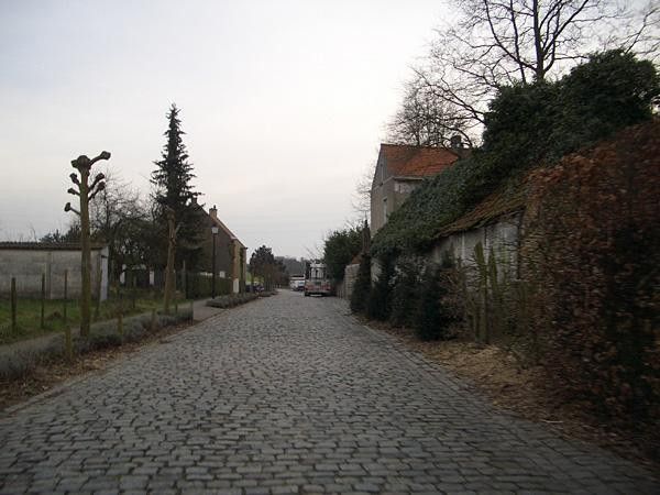 The steep cobbles ease off a bit as it passes through the village of Kwaremont
