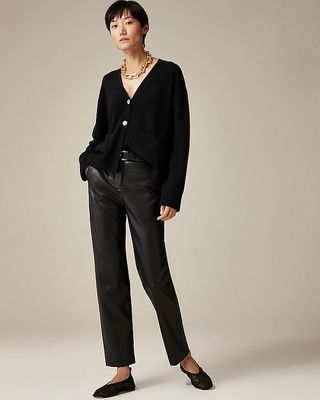 Kate Straight-Leg Pant in Faux Leather