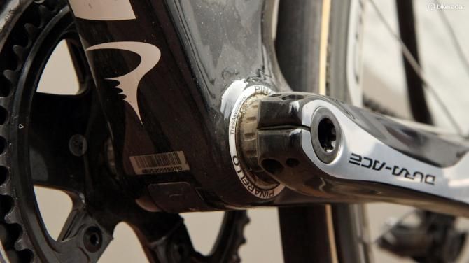 Sky uses Pinarello frames with threaded bottom bracket shells