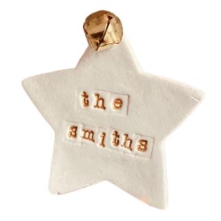 Handmade Personalised Clay Bauble Tree Decoration