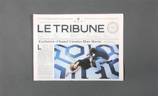 ﻿Chanel's 'Le Tribune', a newspaper-style publication based on the concept of the colour blue