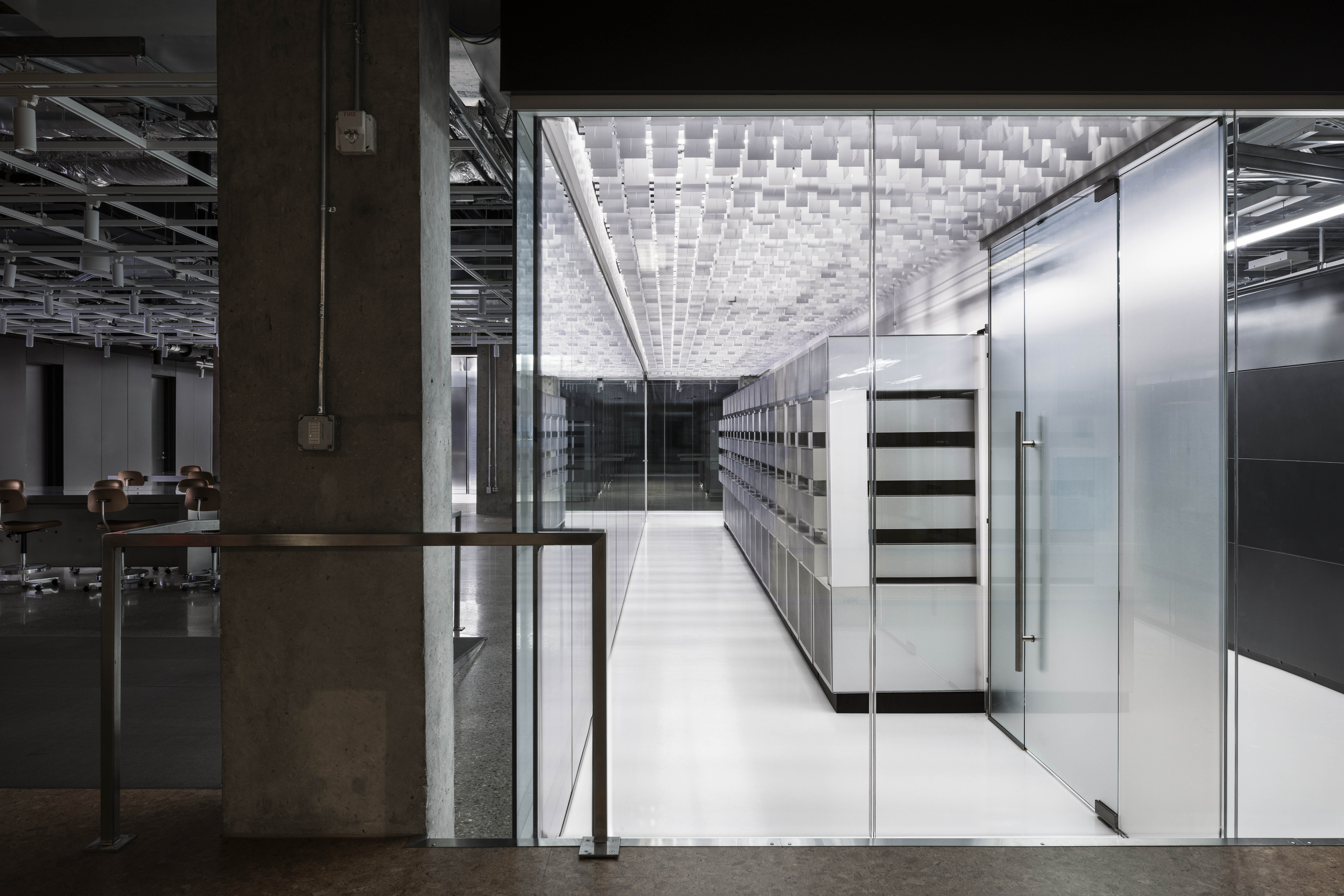IBM Research office, interior, sleek and minimalist