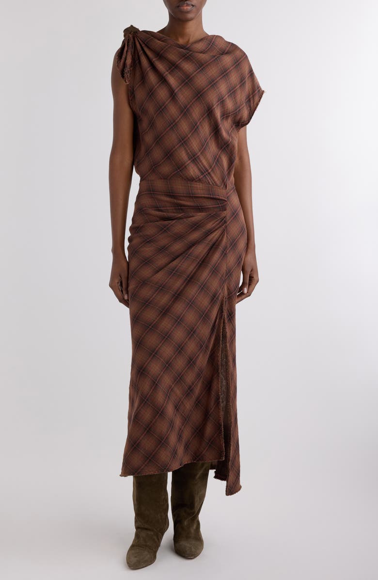 Naerys Plaid Cotton Maxi Dress