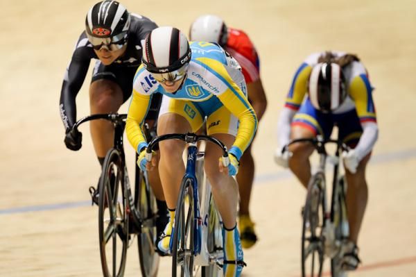 Olena Tsos (UKR) speeds on the win a repecharge heat