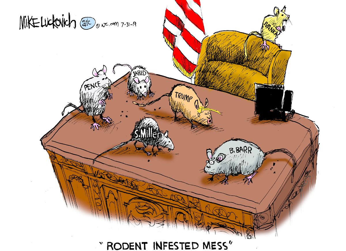Political Cartoon Rodent Infested Mess White House Rats The Week 