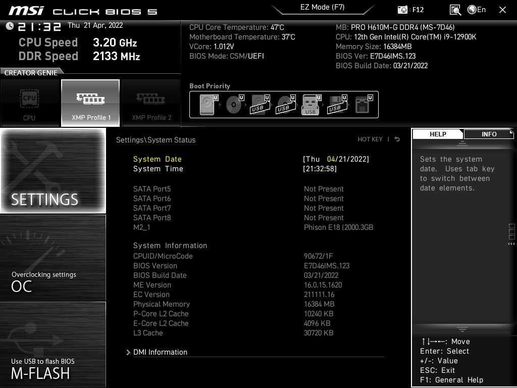 MSI Pro H610M-G DDR4