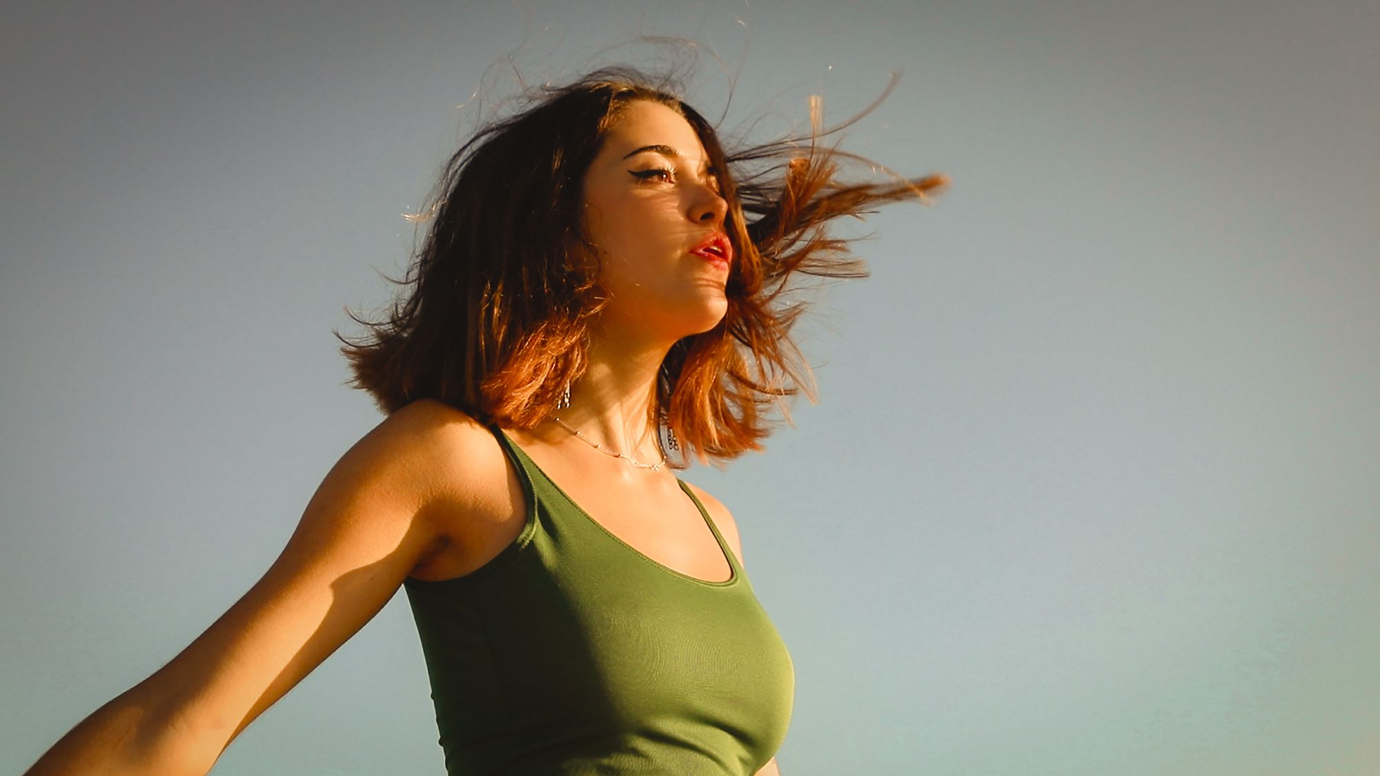 Woman practicing her breathwork techniques