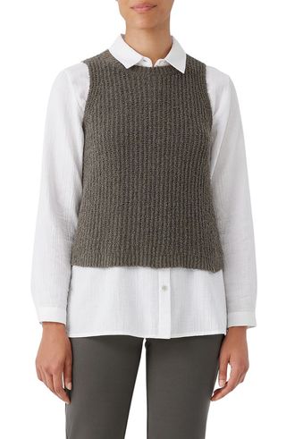 Organic Cotton Blend Sleeveless Sweater