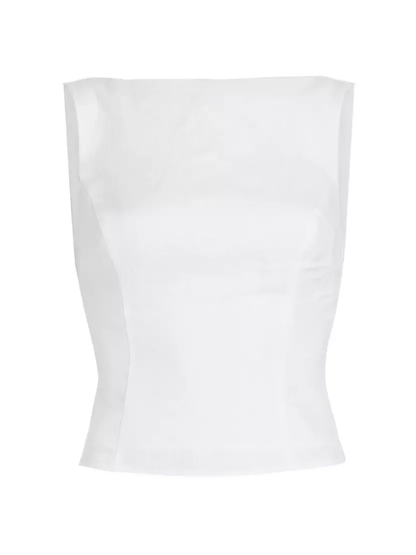 Marleigh Seamed Linen Top