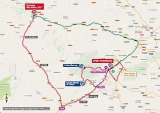 Vuelta a Espana 2017 stage 10 map