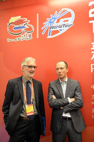 Alain Rumpf and Brian Cookson, Tour of Beijing 2013 press conference