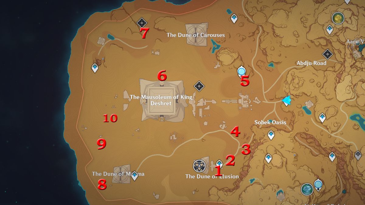 Genshin Impact scarab locations and map | GamesRadar+