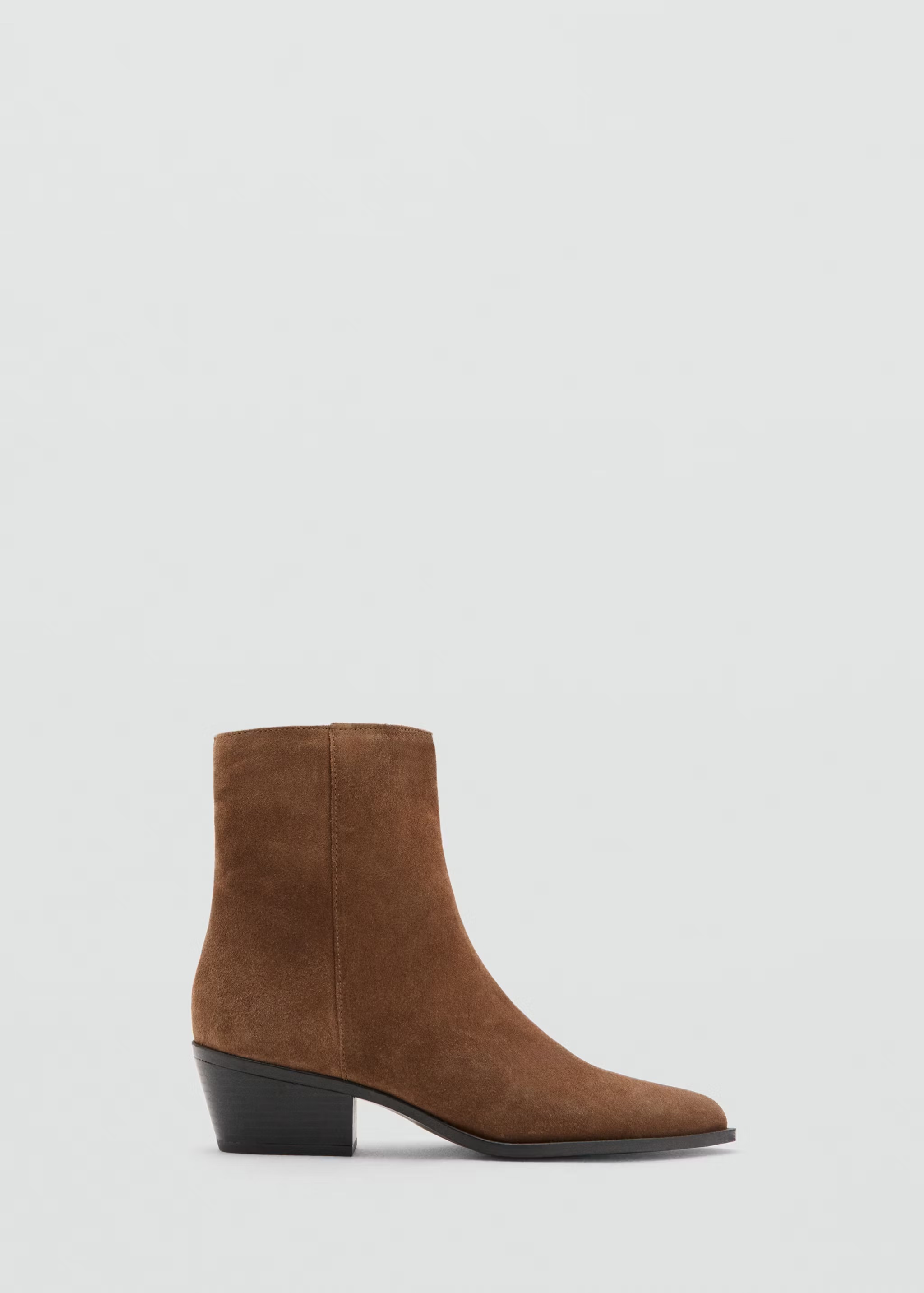 Mango, Heel Suede Ankle Boot