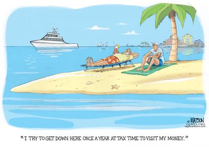 Editorial Cartoon U.S. Tax Haven