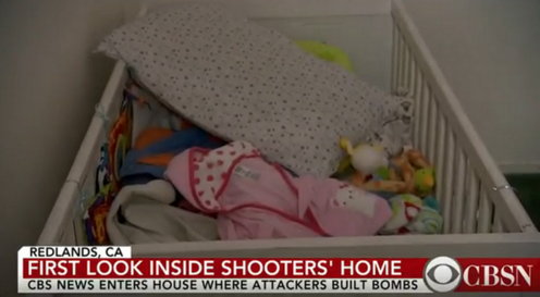 CBSN showing footage of the home of San Bernardino shooters.