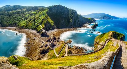 Here, the path to San Juan de Gaztelugatxe, famous for being the location of Dragonstone in "Game of Thrones."